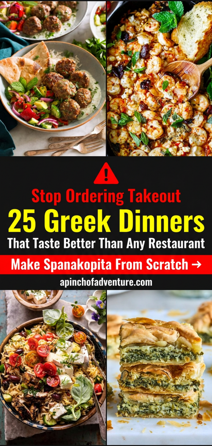 From Grill to Oven: 25 Authentic Greek Dinners for Any Night